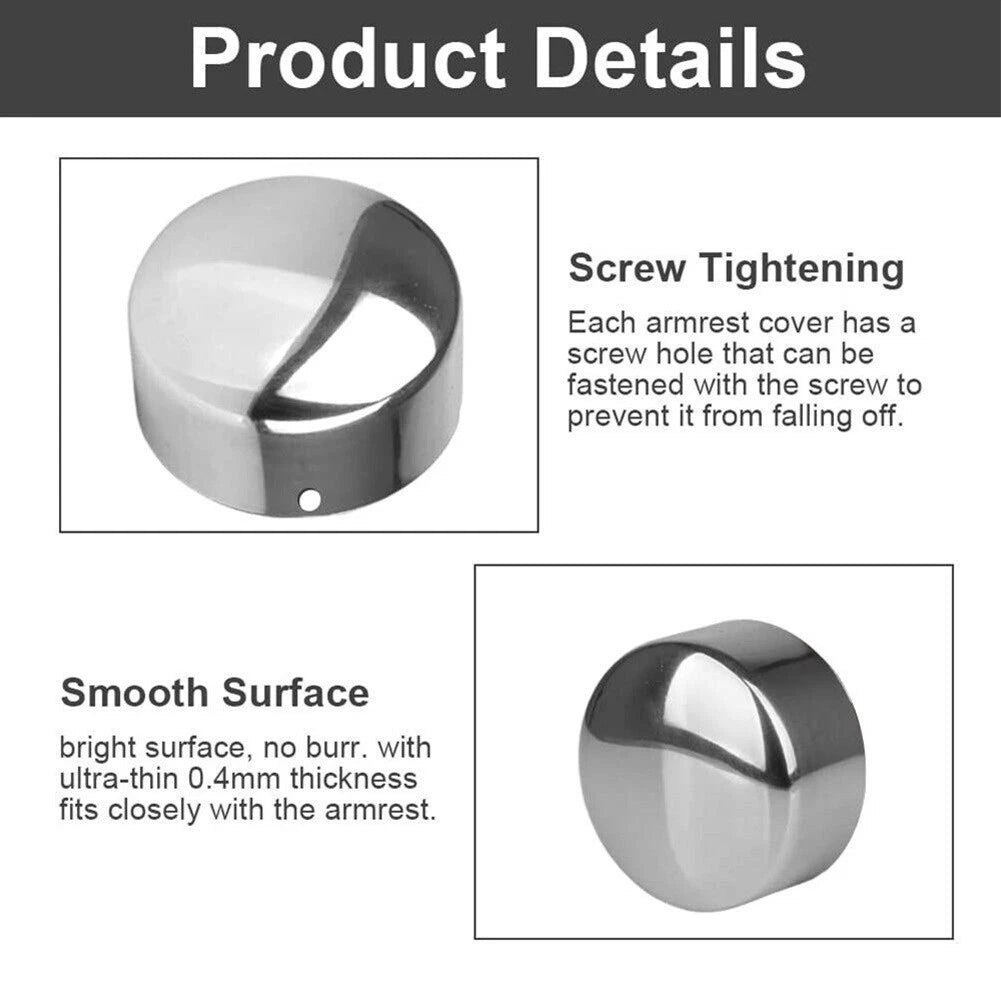 PVC Staircase Handrail End Cap Covering Tube Edges 45mm (Pack of 4)