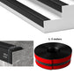 Stair Edge Trim 20FT Vinyl Rubber Stair Nosing for Stairs [Black,0.98 Inch]