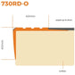 Stair Nosing Rubber Bullnose 118cm Non-Slip 40x40mm Step Edge Trim Cover RDO