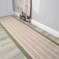 Green Herringbone Stair Rug Very Long Runner For Stairways Halls Plain Border