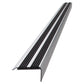 Aluminium Stair Nosing Edge Trim Step Nose Edging Carpet - Silver / Black
