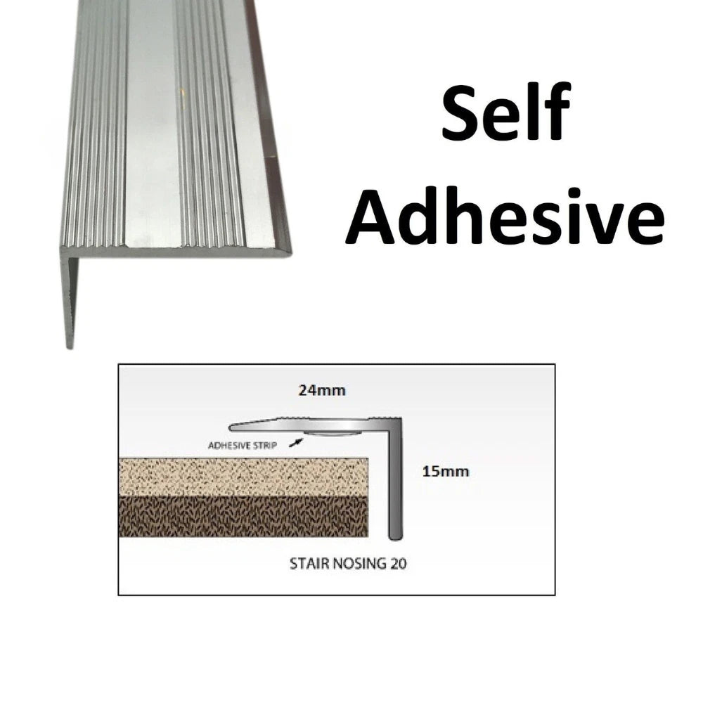 3ft (0.9m) - Stair Edging - Self Adhesive Stick Down - Edge Nosing Tread Step