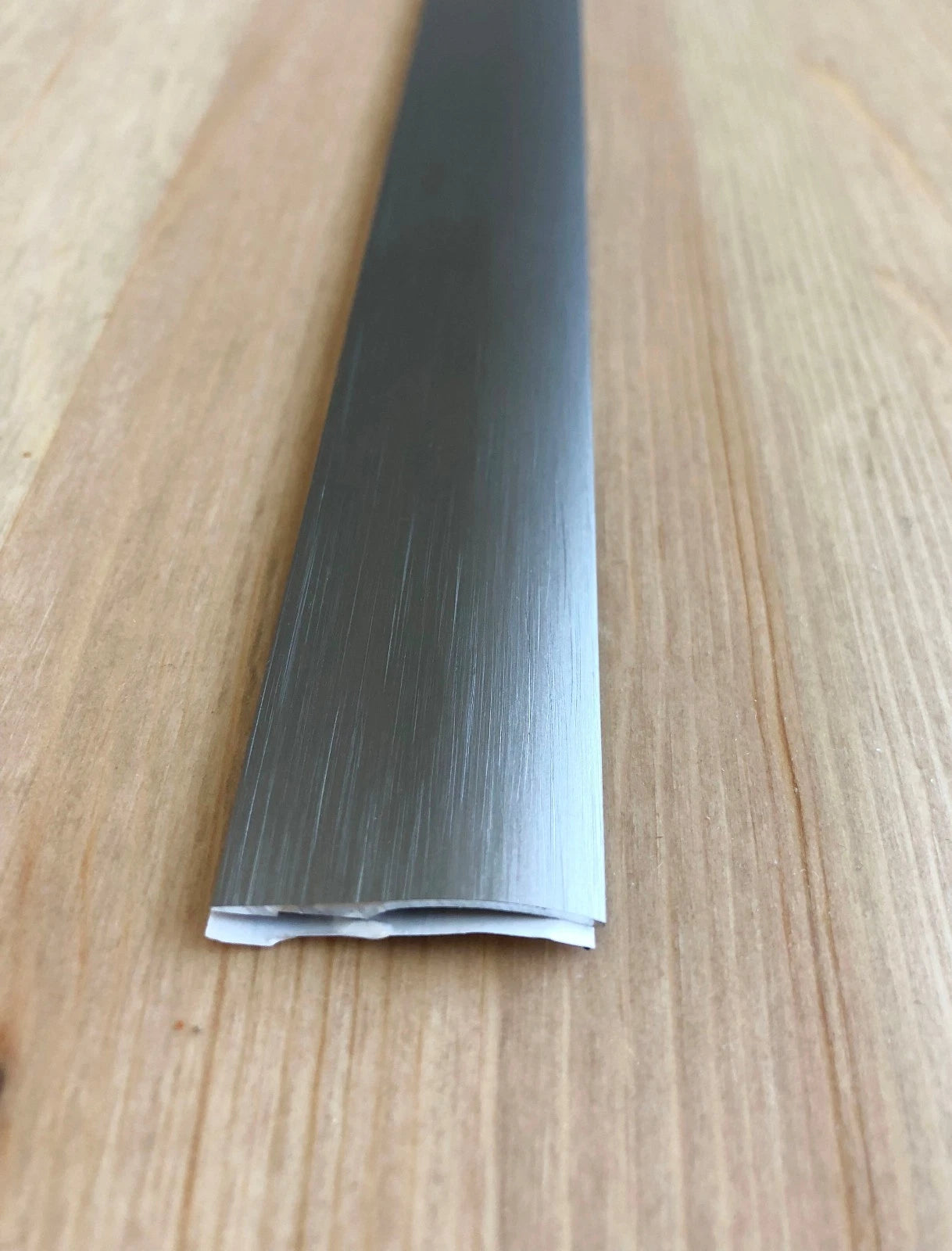 DOOR THRESHOLD BRUSHED ANODISED ALUMINIUM FLOOR BAR EDGE TRIM RAMP - 93 cm long