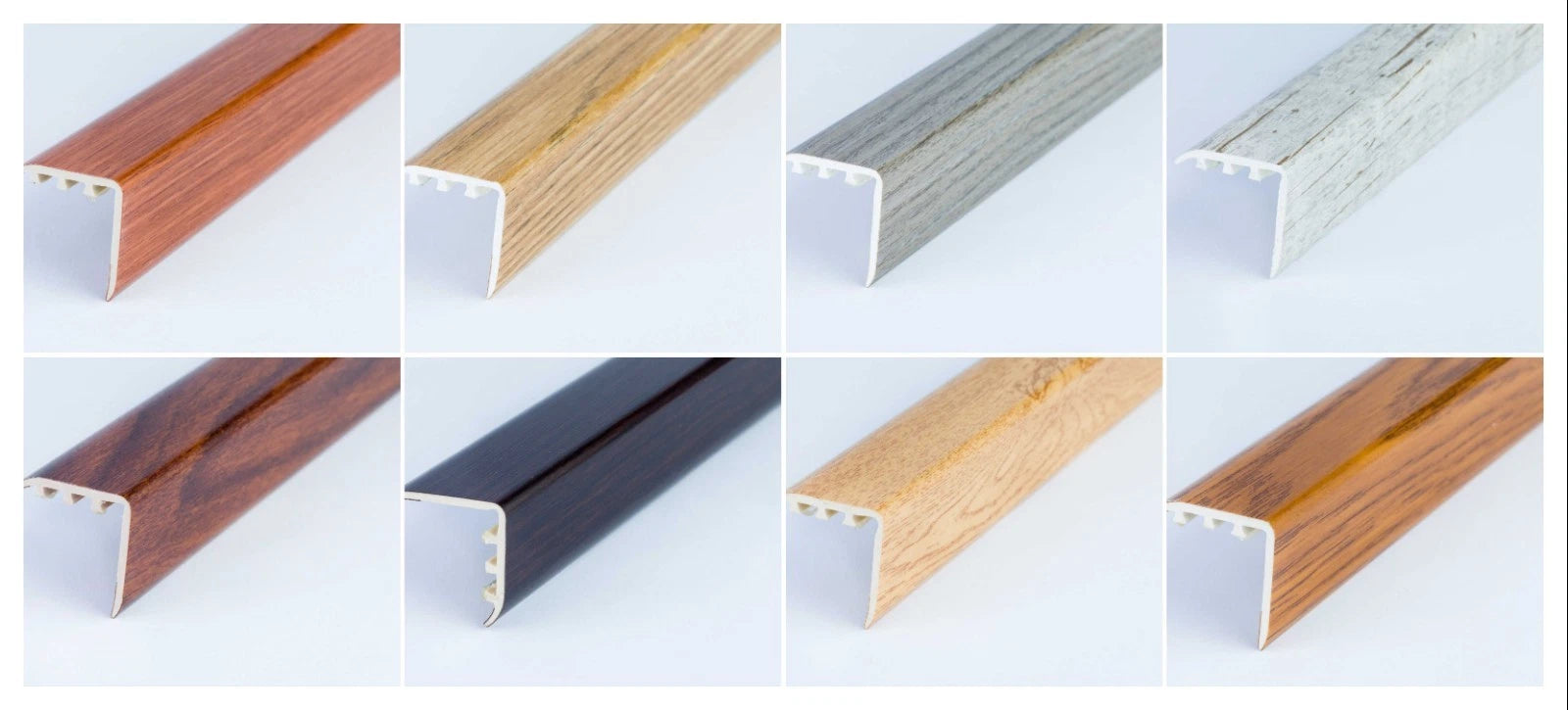 STAIR NOSING EDGE UPVC WOOD EFFECT -TRIM- EDGING NOSING 30 x 30mm - 900 mm