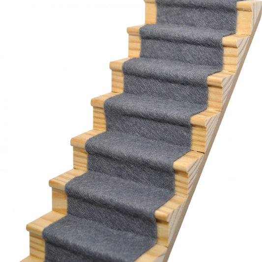 Dolls House Slate Grey Stair Carpet (CASS73) - 1:12 Scale Miniatures | Minimu...