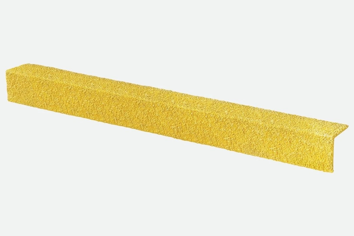 Yellow GRP Stair Nosings Heavy-Duty Anti-Slip Safety Tread Step Edge Protection