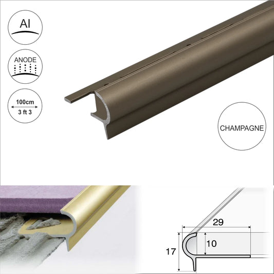 ROUNDED STAIR NOSING EDGE TRIM STEP NOSE EDGING NOSINGS FOR TILES A80