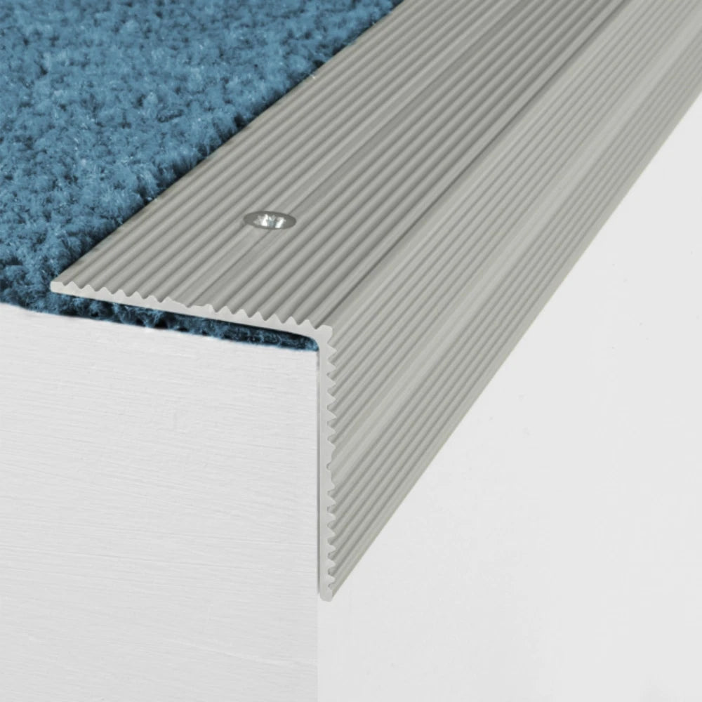 2.7m ALUMINIUM ANTI NON SLIP STAIR EDGE NOSING -EDGING TRIM- 35 x 35mm