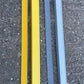 Painted aluminium anti-slip stair nosing / step edge - 9 grey & 1 yellow