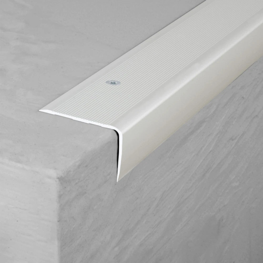 2.7m ALUMINIUM STAIR NODING STEP EDGE NOSING TRIM FOR LAMINATE, WOOD.41x26.6mm