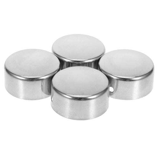 4 Pcs Handrail End Caps Stainless Steel Round Cover For Staircase Railings