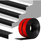 Self Adhesive Stair Nosing Rubber PVC Non-Slip Step Edge Trim Bullnose Strip 4mm