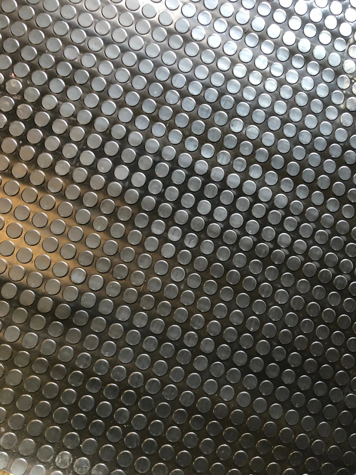 Stud / Penny Coin Rubber Flooring Matting Garage, Van Car Roll mat 5mm 2m wide