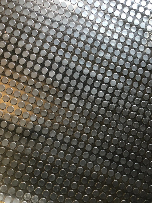 Stud / Penny Coin Rubber Flooring Matting Garage, Van Car Roll mat 5mm 2m wide