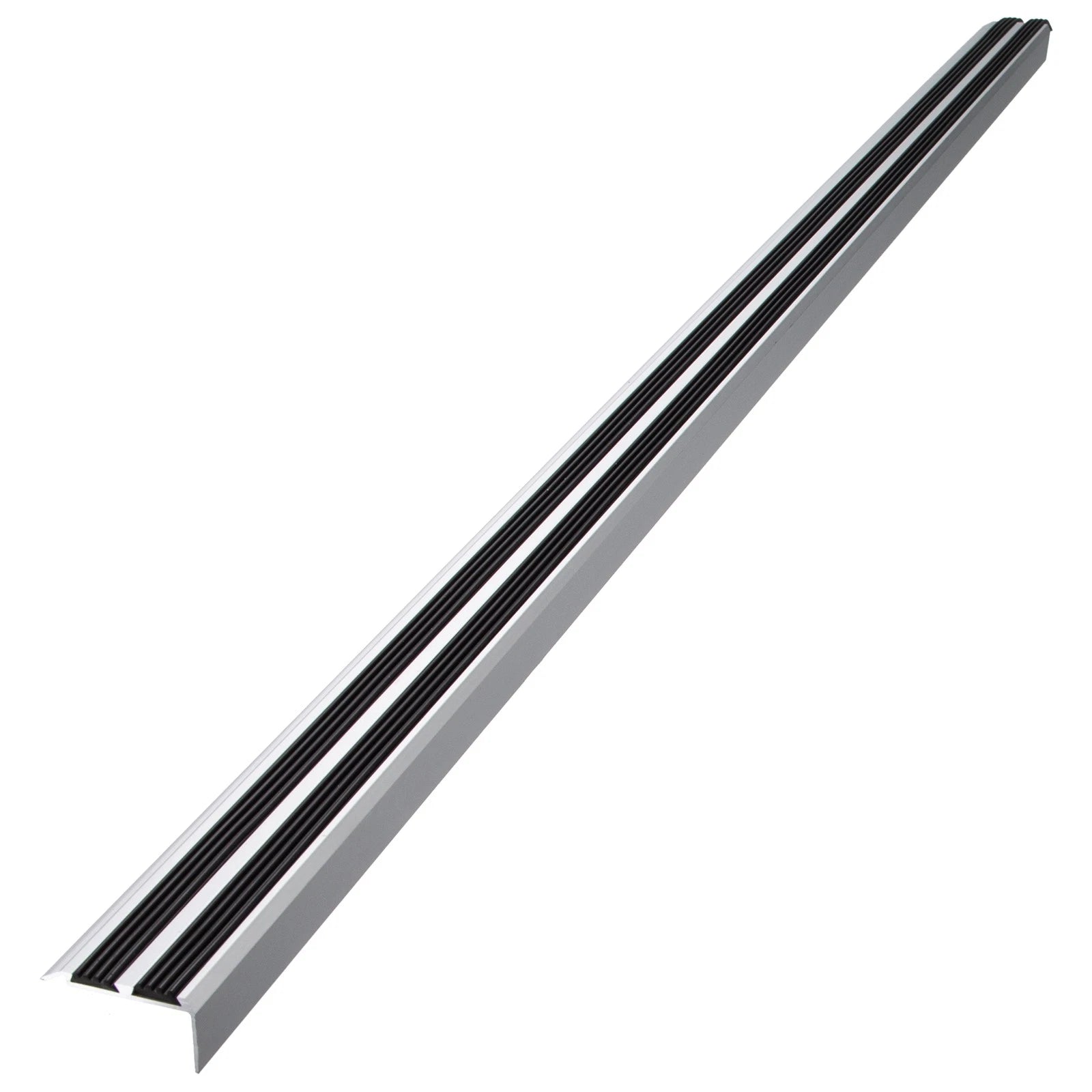 Aluminium Stair Nosing Edge Trim Step Nose Edging Nosings Carpet Black/Silver UK