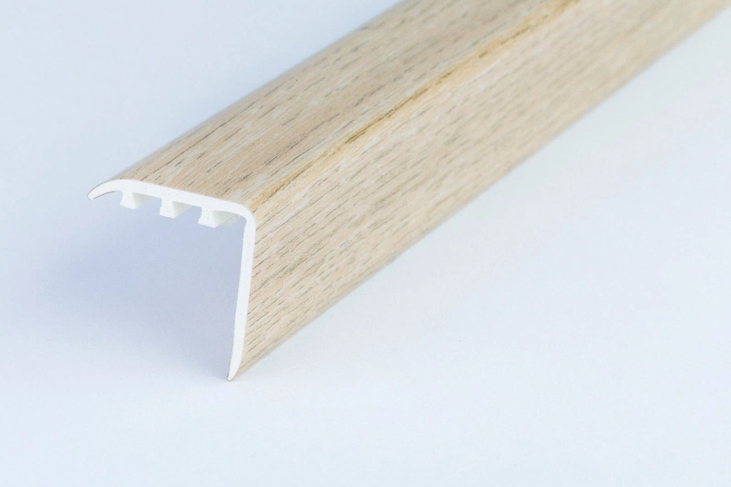 STAIR NOSING EDGE UPVC WOOD EFFECT -TRIM- EDGING NOSING 25x25 - 1.80 METRES