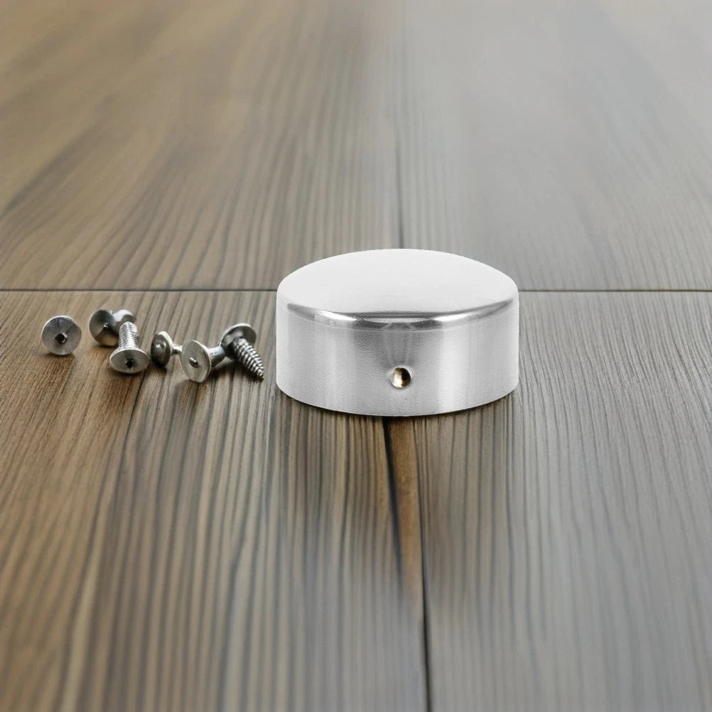 Set of 2 End Caps for Stair Rails Staircase Handrail Round Fitting