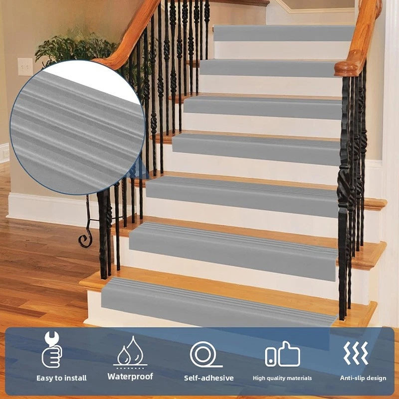 Self Adhesive Anti Slip Stair Nosing 12m Vinyl Rubber Edge Trim Bullnose Strips