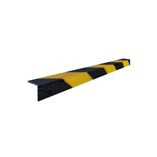 Stair Nosing GRP Anti-Slip Black/Yellow 0.75m x 55mm x 55mm DDA Compliant Safety