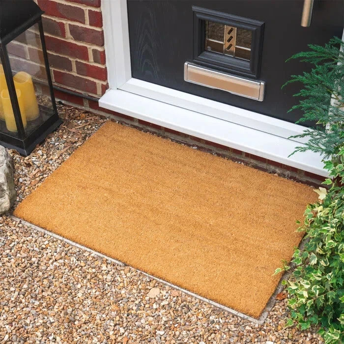 Door Mat Doormats Non Slip Natural Coir Welcome Indoor Outdoor Backdoor Mat UK