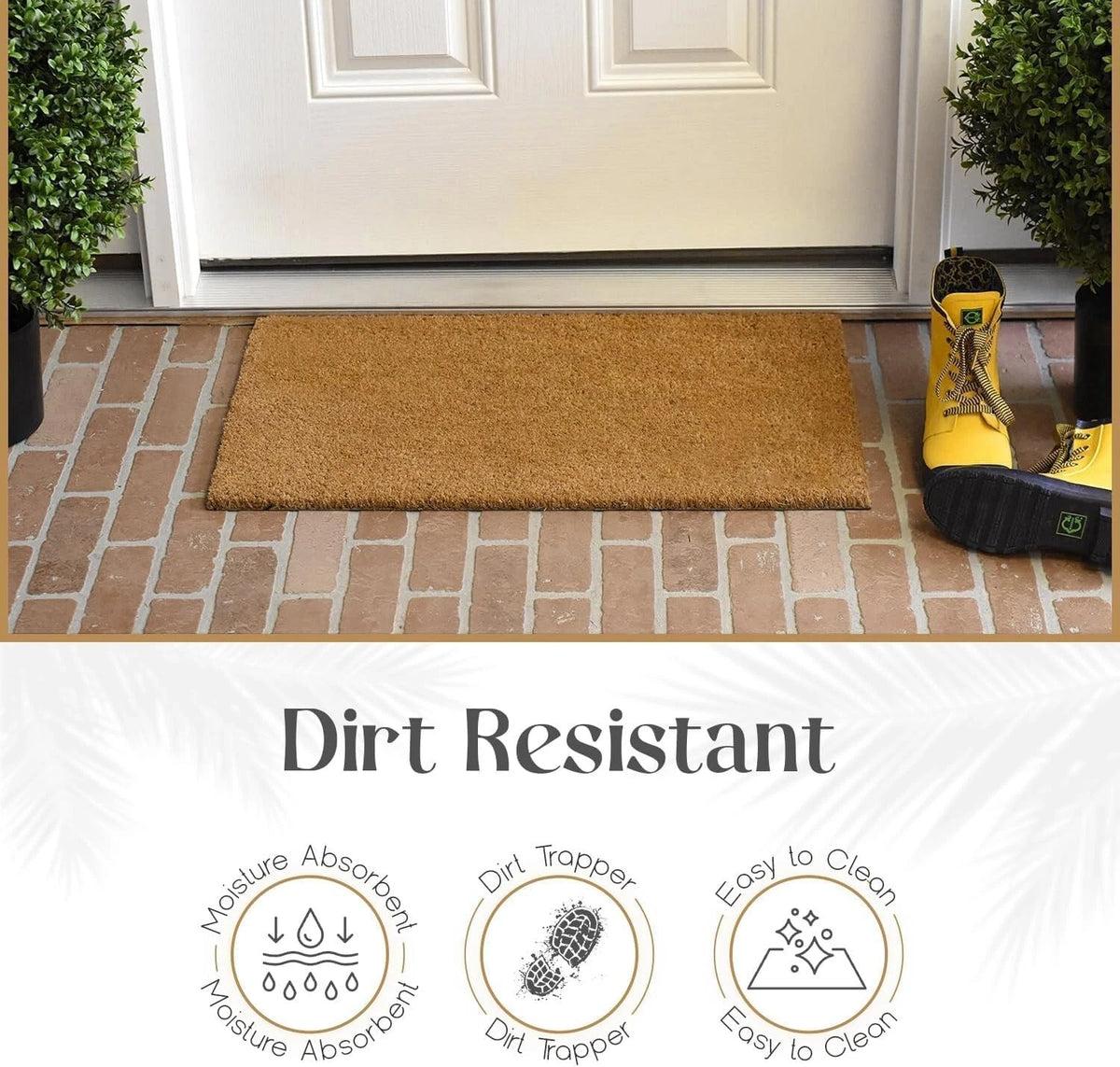 Coir Matting Tough Bristles Doorway Mat Entrance Mat Strips Cut to Size Doormats
