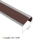 Stair Nosing, Vinyl Stair Edge Protector, Easy to Install, 6.6Ft, Coffee & Grey
