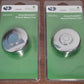 Stair Handrail End Caps for 54mm Round Wall Rails Pair of Chrome End Caps