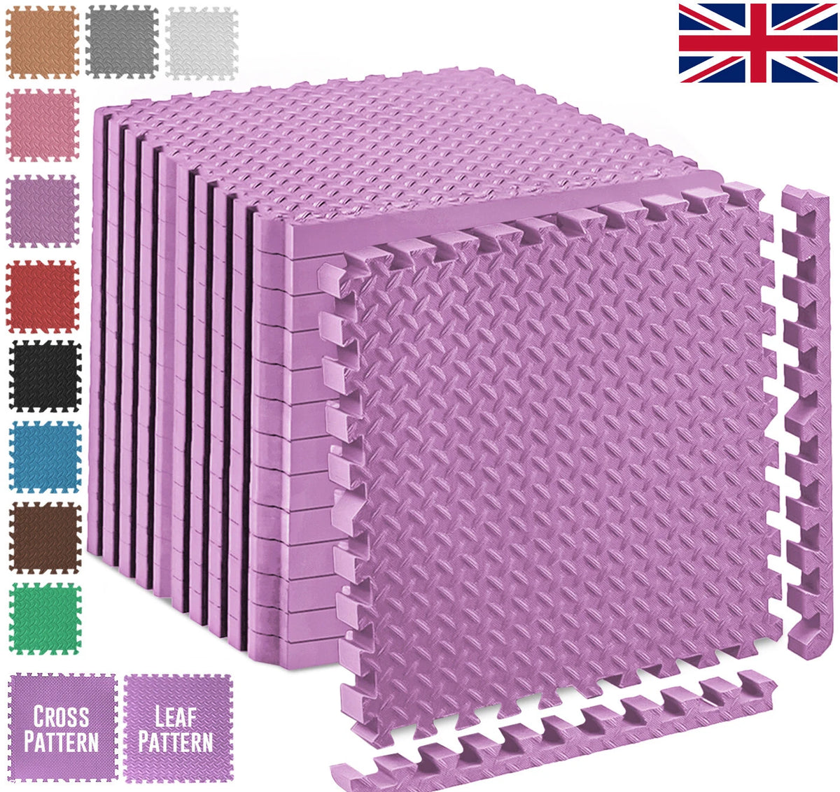 EVA INTERLOCKING FLOOR MATS SOFT FOAM GYM FLOORING MAT YOGA TILES 25 MM 60x60CM