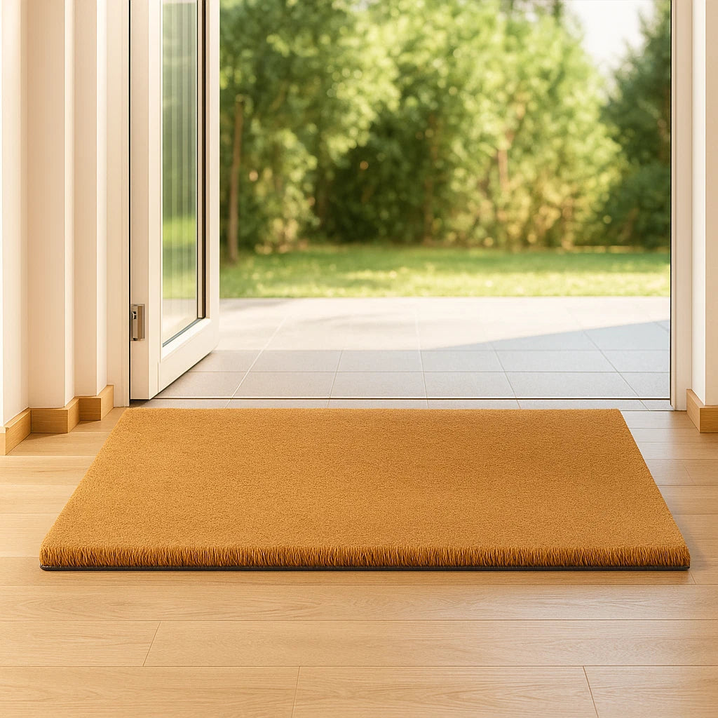 Natural Coconut Coir Doormat Heavy Duty Non-Slip Entrance Mat for Home & Office