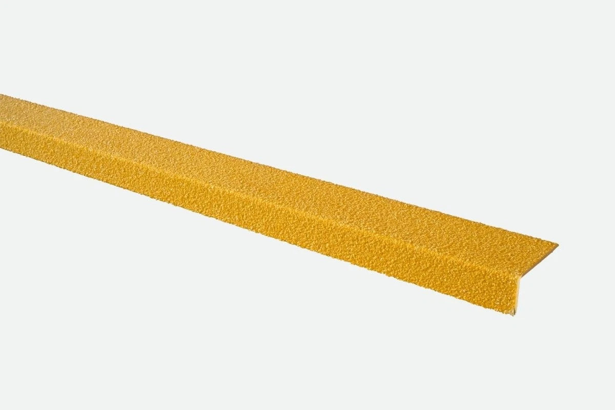Yellow GRP Stair Nosings Heavy-Duty Anti-Slip Safety Tread Step Edge Protection