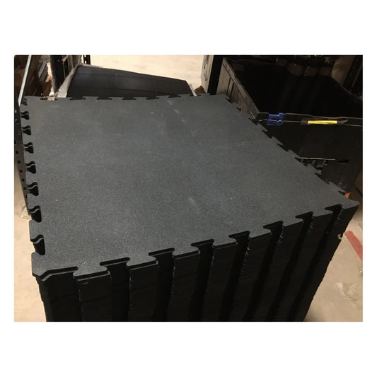 Rubber Gym Floor Interlocking Heavy Duty Mats 1M x 1M 10mm / 15mm / 20mm Thick