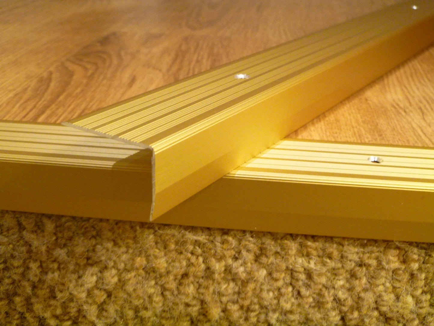 ALUMINIUM STAIR NOSINGS STEP EDGE NOSING FOR LAMINATE, WOOD,CARPET,TILE 40x25mm