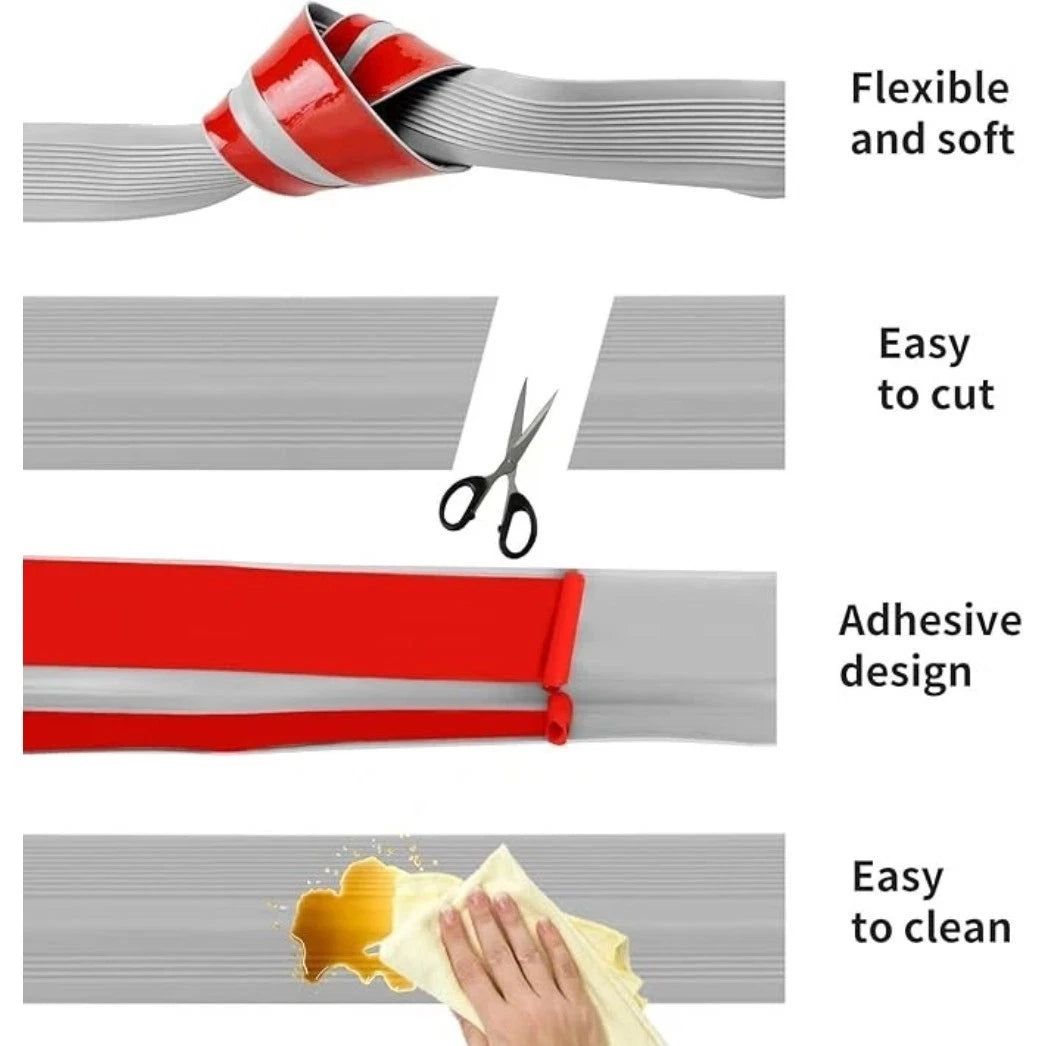 Self Adhesive Stair Nosing Rubber PVC Non-Slip Step Edge Trim Bullnose Strip 4mm