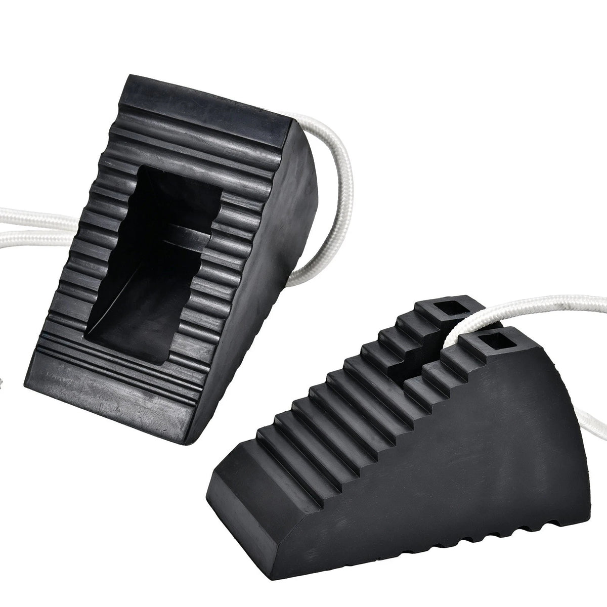 Rubber Wheel Chock Heavy-Duty Blocks for Vehicles, Cars, Caravan, Trailer 2pcs