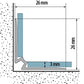 LVT INNER CORNER 3mm-250 cm / 98.42'' VINYL FLOORING STAIR NOSING EDGE PROFILE