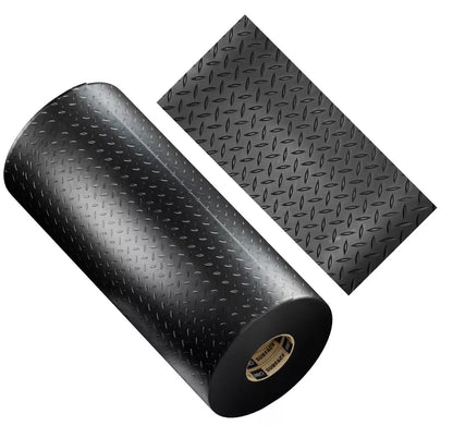 Black Rubber Matting Anti Slip Sheet in Checker Finish 3mm Thick & 250mm Wide