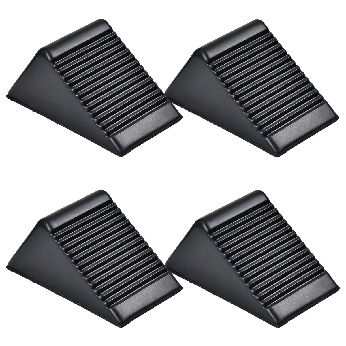 4x Heavy Duty Rubber Wheel Chocks Tire Stoppers For Truck RV Trailer Car Caravan