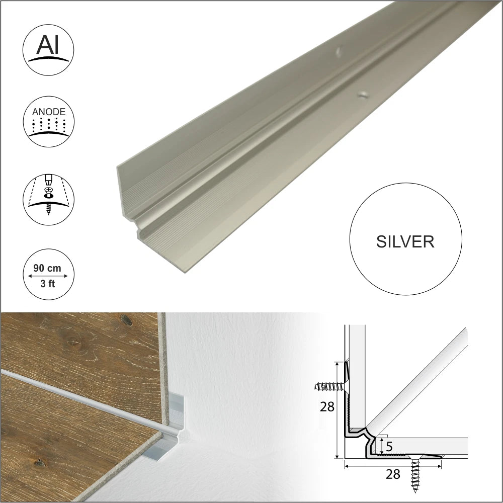 Luxury Vinyl Flooring Trim LVT C31 – Stair Nosing Edge Profile Internal Corner