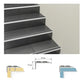 Stair Nosing Edge Trim Aluminium Step Stair Nose Edging Strip for Wood Carpet