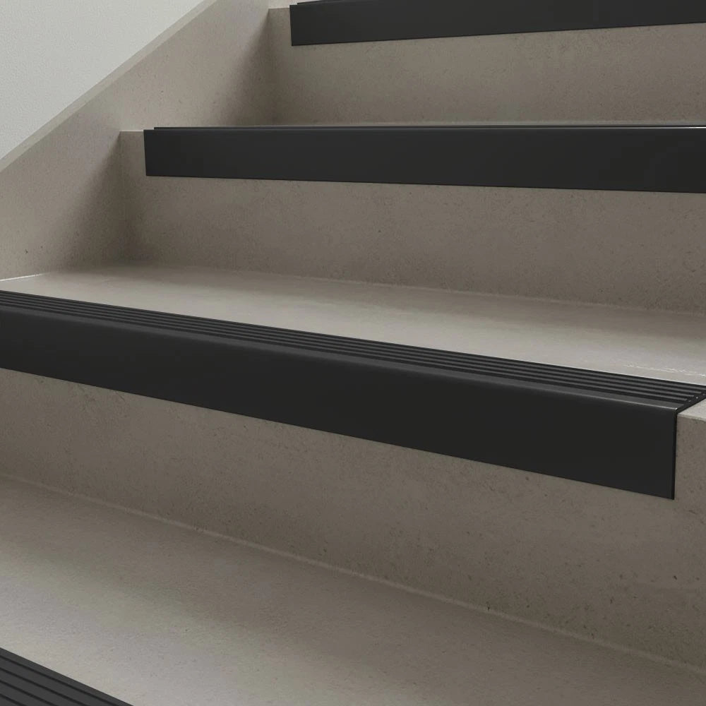 Self Adhesive Stair Nosing Rubber PVC Non-Slip Step Edge Trim Bullnose Strip 4mm