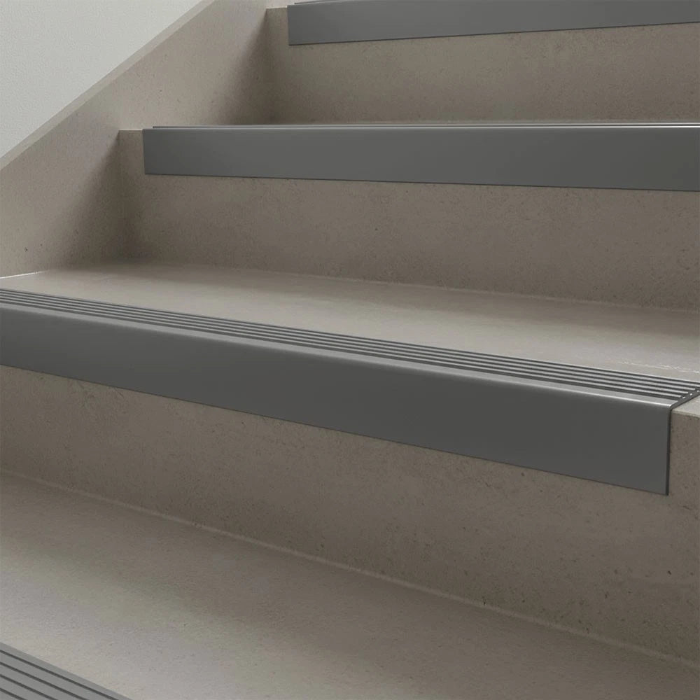 Self Adhesive Stair Nosing Rubber PVC Non-Slip Step Edge Trim Bullnose Strip 4mm
