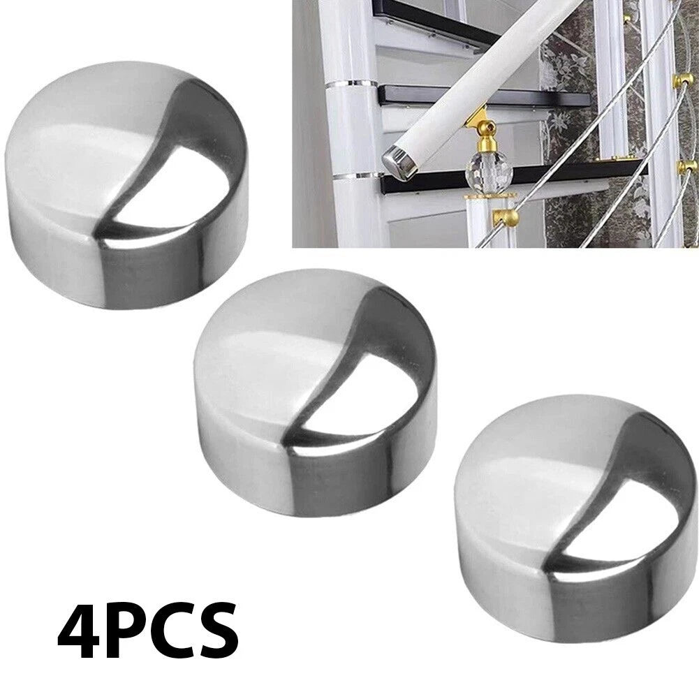 PVC Staircase Handrail End Cap Covering Tube Edges 45mm (Pack of 4)