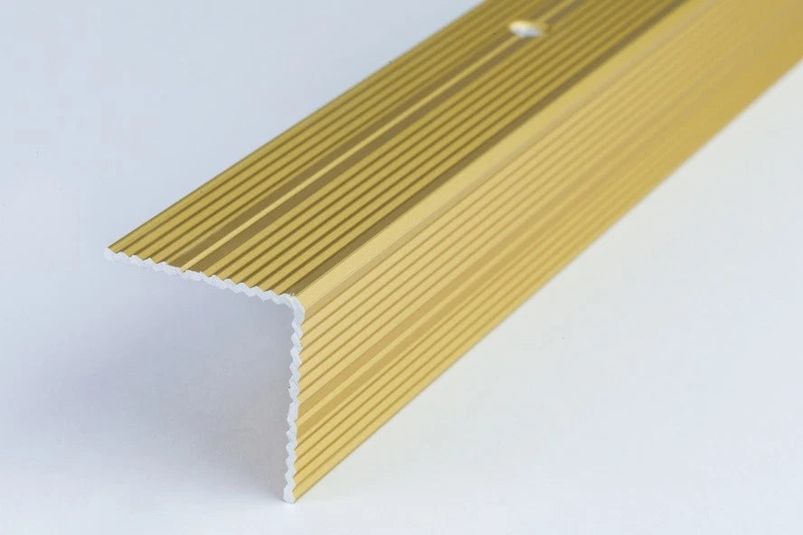 ANODISED ALUMINIUM STAIR NOSING ANTI NON SLIP EDGE -TRIM- 30x30 mm - 0.9M