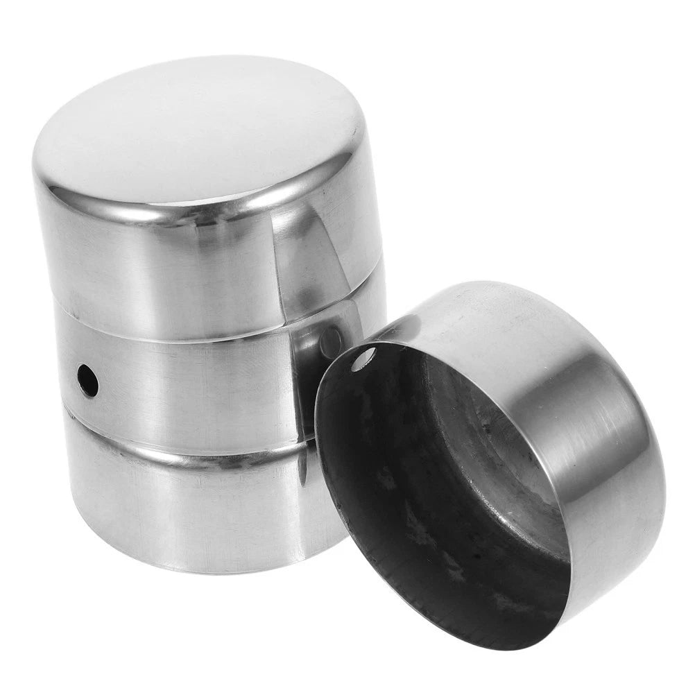 4 Pcs Handrail End Caps Stainless Steel Round Cover For Staircase Railings