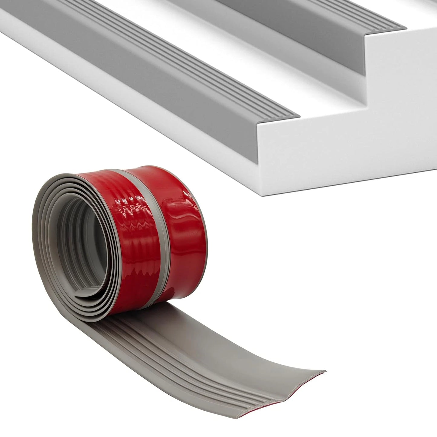 Stair Anti Slip Nosing,Self Adhesive Flexible Rubber Angle Edging Strip 10METERS