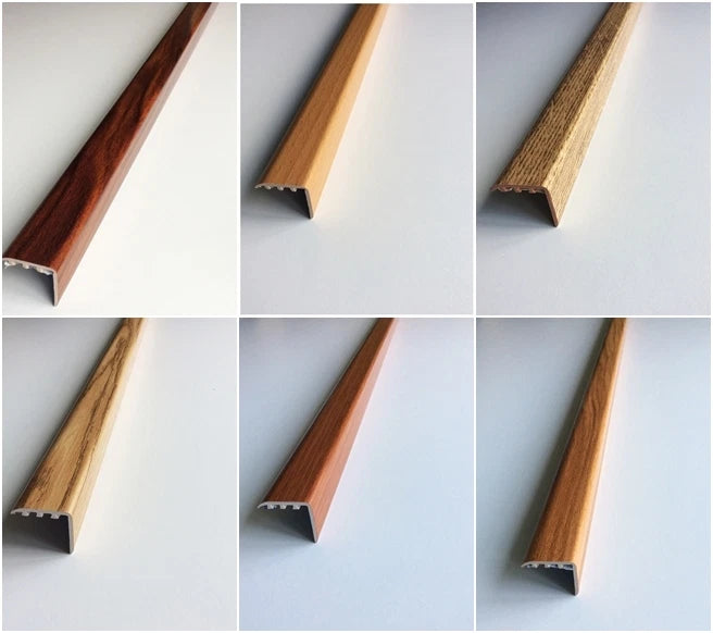 STAIR NOSING EDGE UPVC WOOD EFFECT -TRIM- EDGING NOSING 30 x 30mm x 900 mm