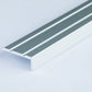 ALUMINIUM STAIR NOSING ANTI NON SLIP EDGE - STEP EDGING TRIM - 25x10 mm -1M