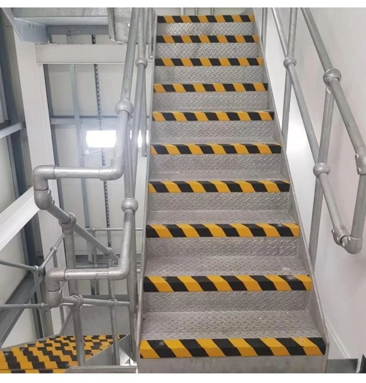 Heavy Duty GRP Stair Nosing 55mm x 55mm Anti Slip Yellow Hazard Free Shipping