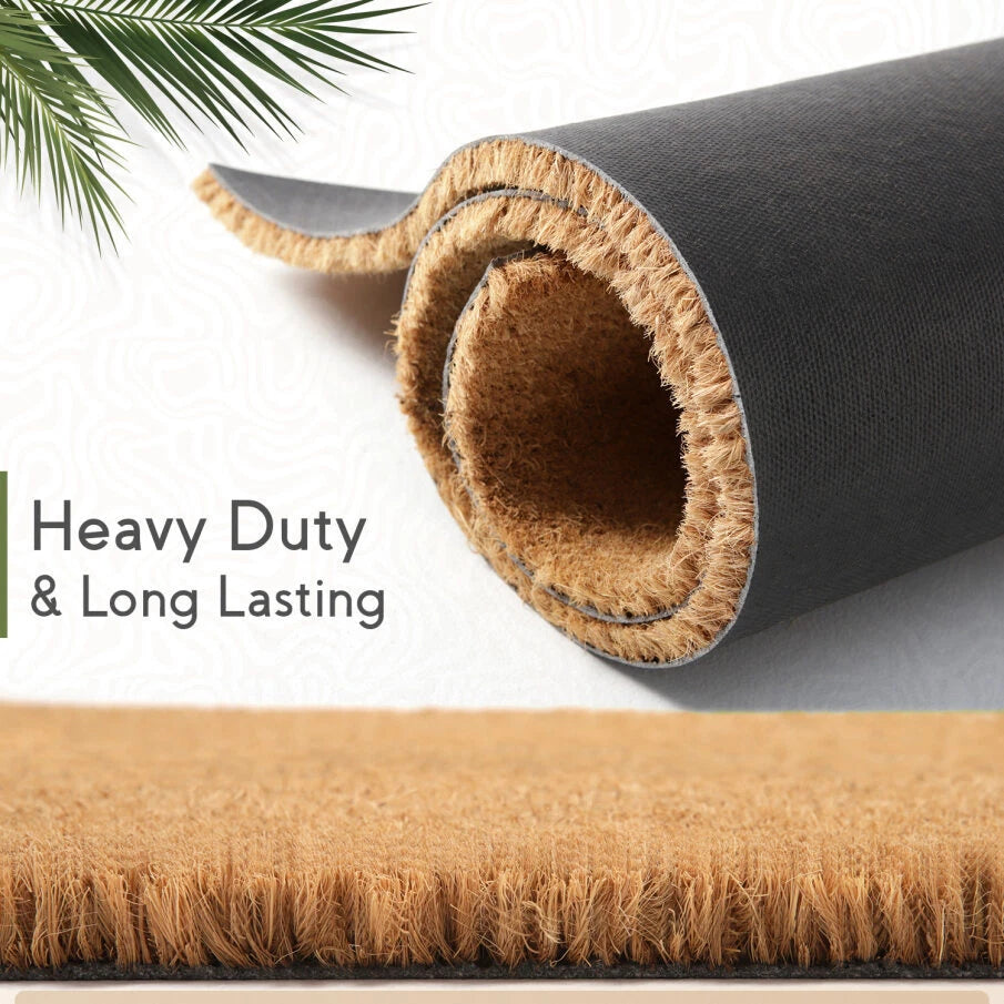 Heavy Duty Coir Welcome Matting Indoor/Outdoor Foyer Lobby Reception Door Mat