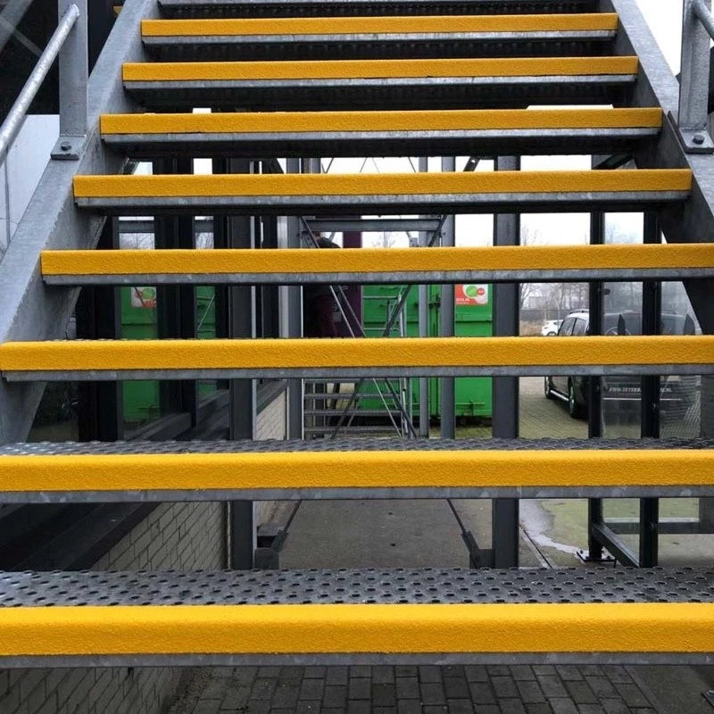 Yellow Nosing Stair Tread Heavy Duty NonSlip Step Edge Protection - 55x55mm